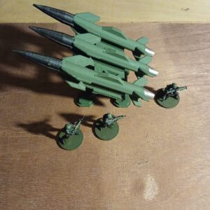 3d printed 28mm 3 SAM rocket missile fat with triple launcher