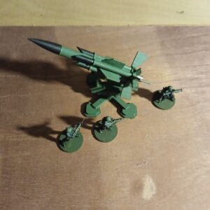 3d printed 28mm Bristol Thunderbird SAM 28mm rocket missile with single launcher