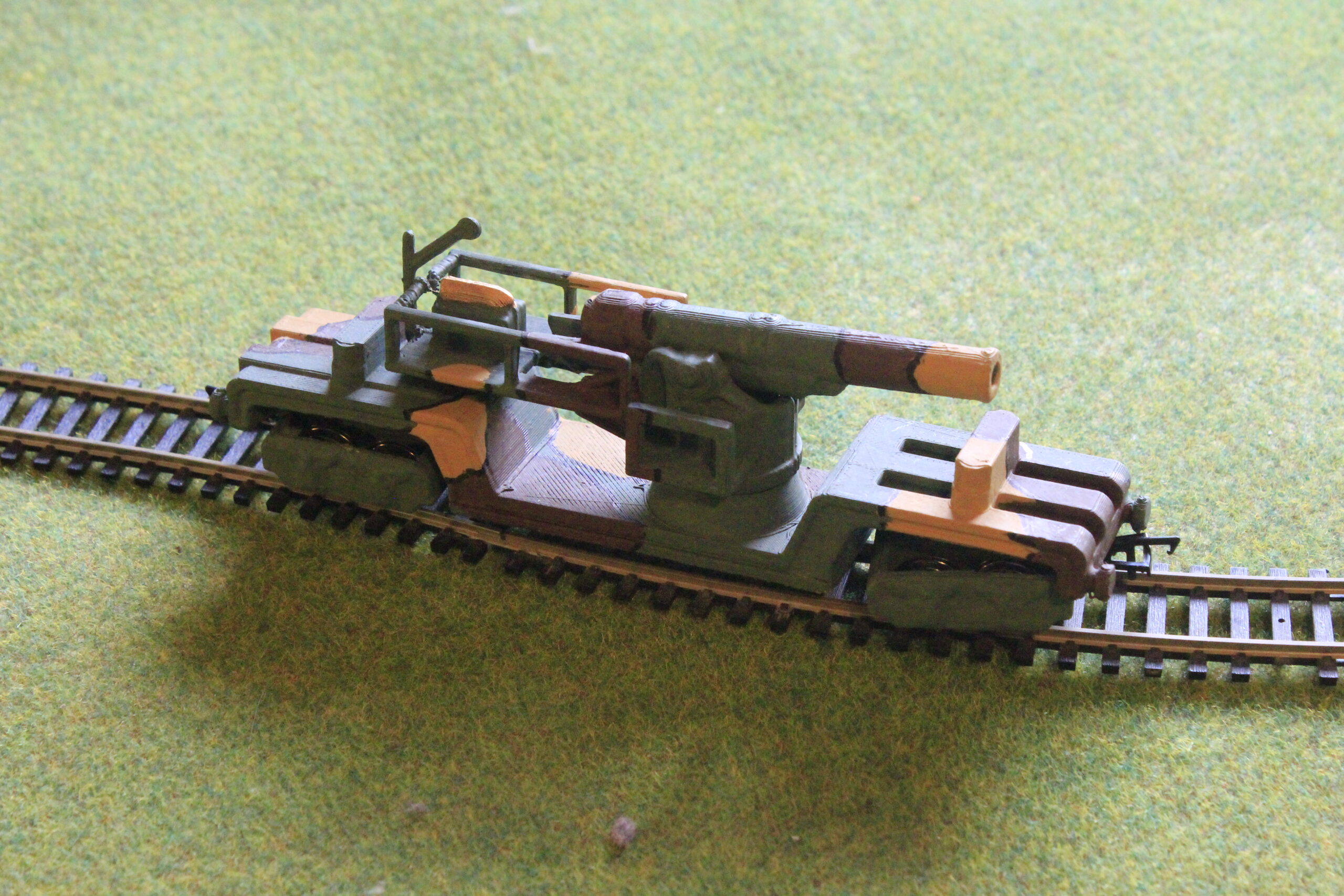 3d printed BL 12 inch howitzer Mk V 1/76 model kit rail gun railway artillery ww1 oo/ho