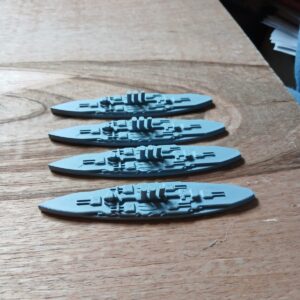 3d printed  Jutland 1/1250 German  1st Division waterline