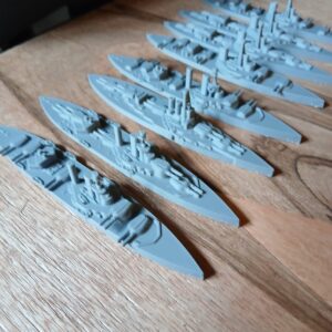 3d printed  Jutland 1/1250 British 2nd battle squadron  waterline