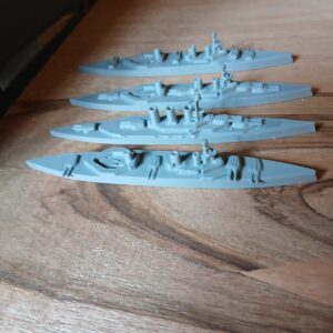 3d printed  Jutland 1/1250 British 1st battlecruiser squadron  waterline