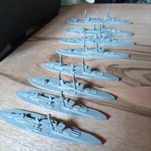 3d printed  Jutland 1/1250 British 1st Battle Squadron waterline