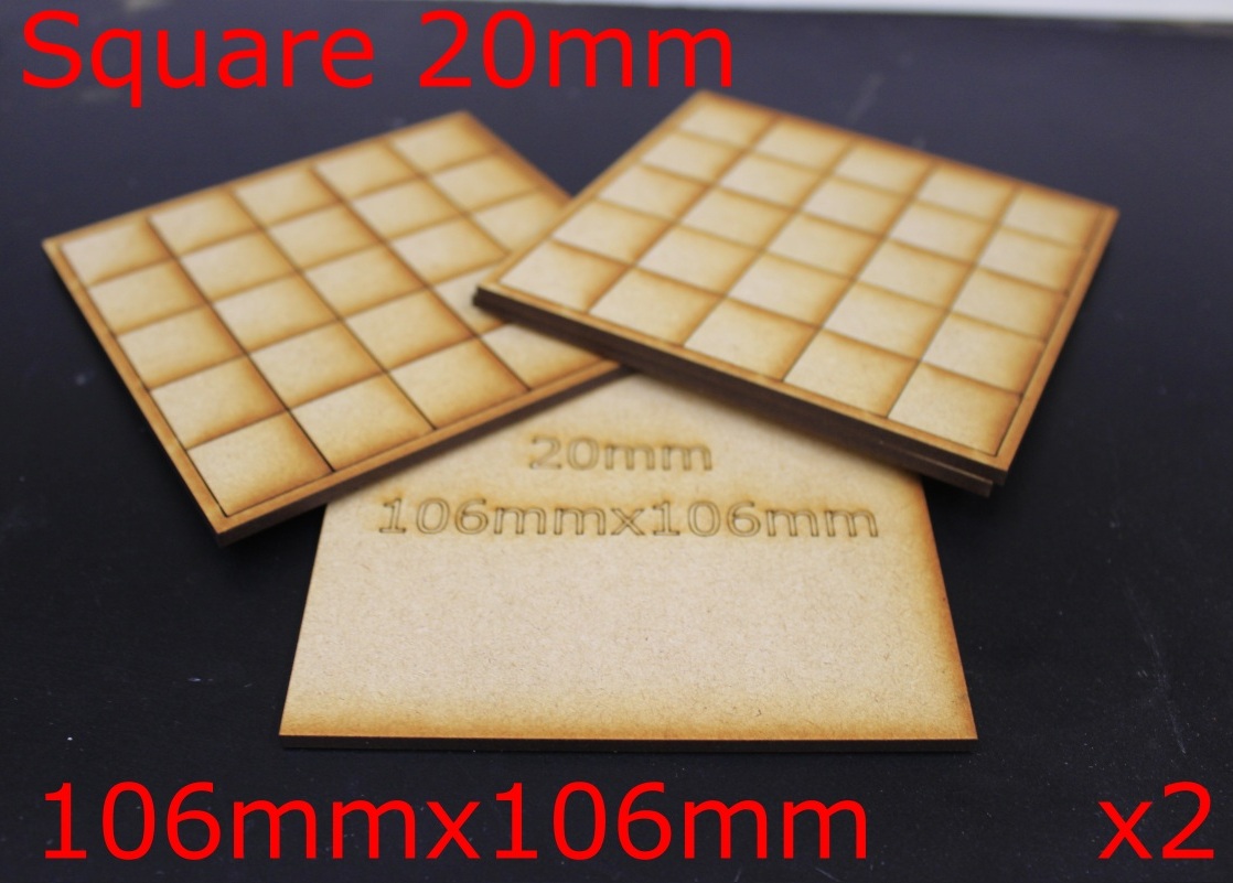 Square 20mm Bases laser cut model kit wargaming - Image 6