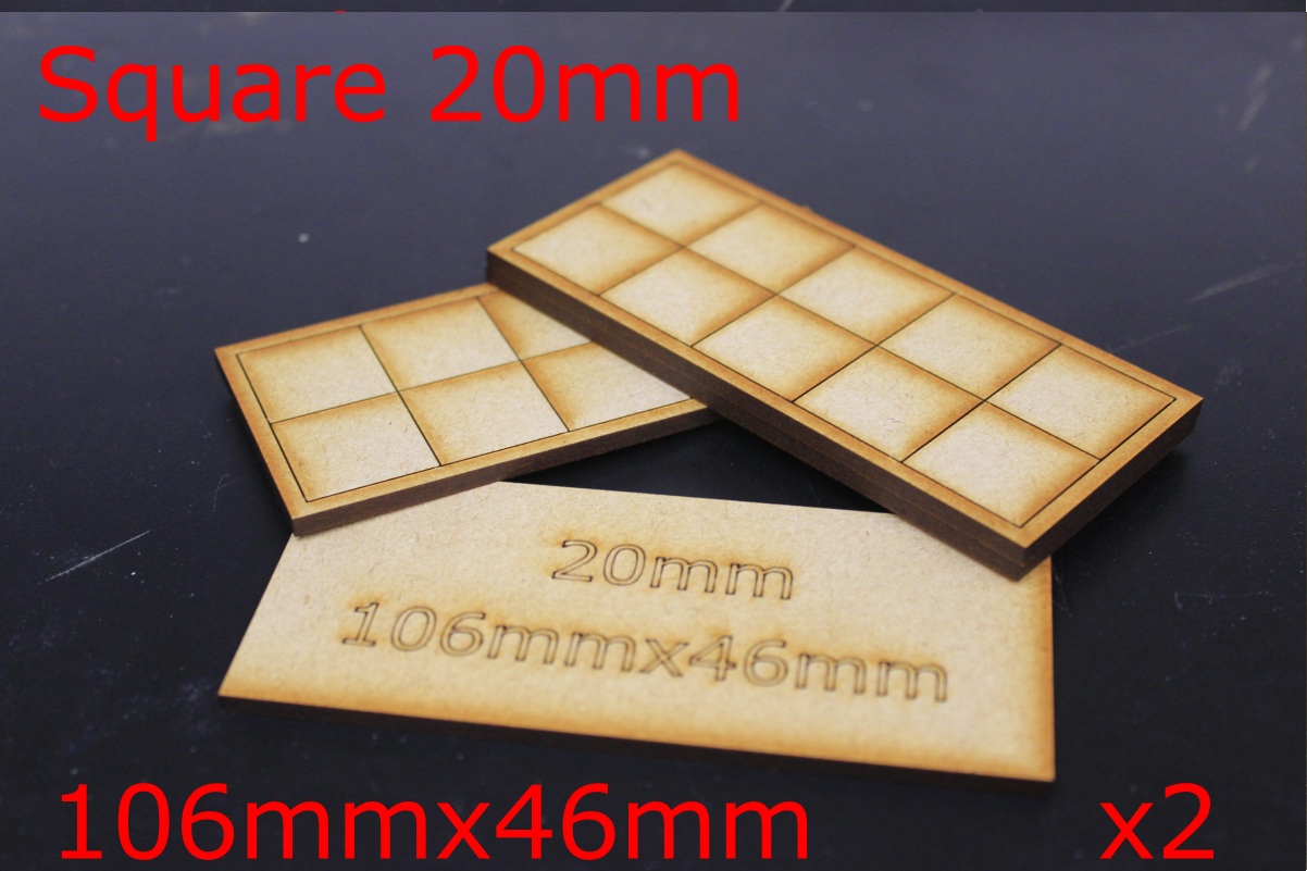 Square 20mm Bases laser cut model kit wargaming - Image 3