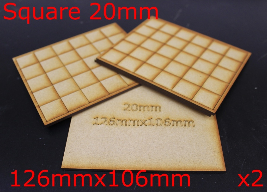 Square 20mm Bases laser cut model kit wargaming - Image 4
