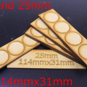 Round 25mm Bases laser cut model kit wargaming