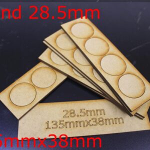 Round 28.5mm Bases laser cut model kit wargaming