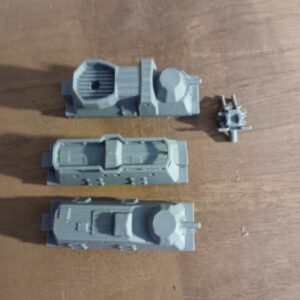 3d printed panzerzug bp 44 n gauge 1/144 armoured train 3 wagon set