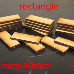 Rectangle Bases laser cut model kit wargaming