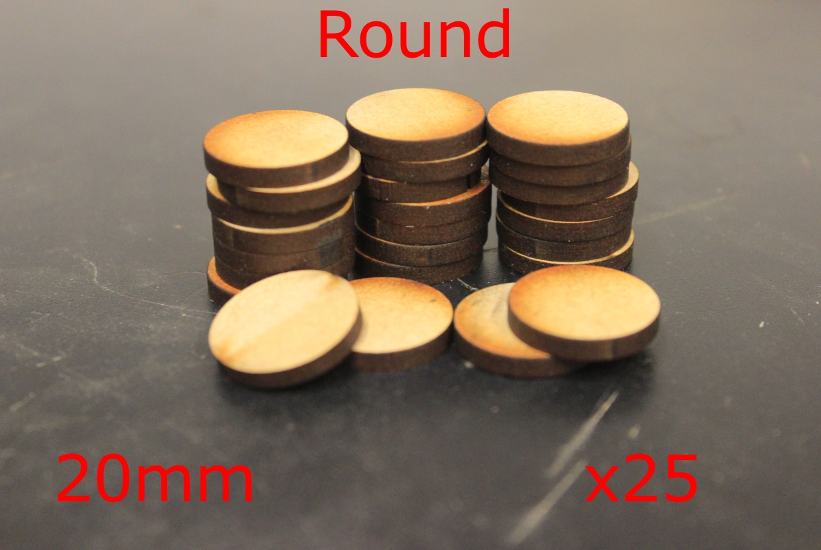 Round Bases laser cut model kit wargaming